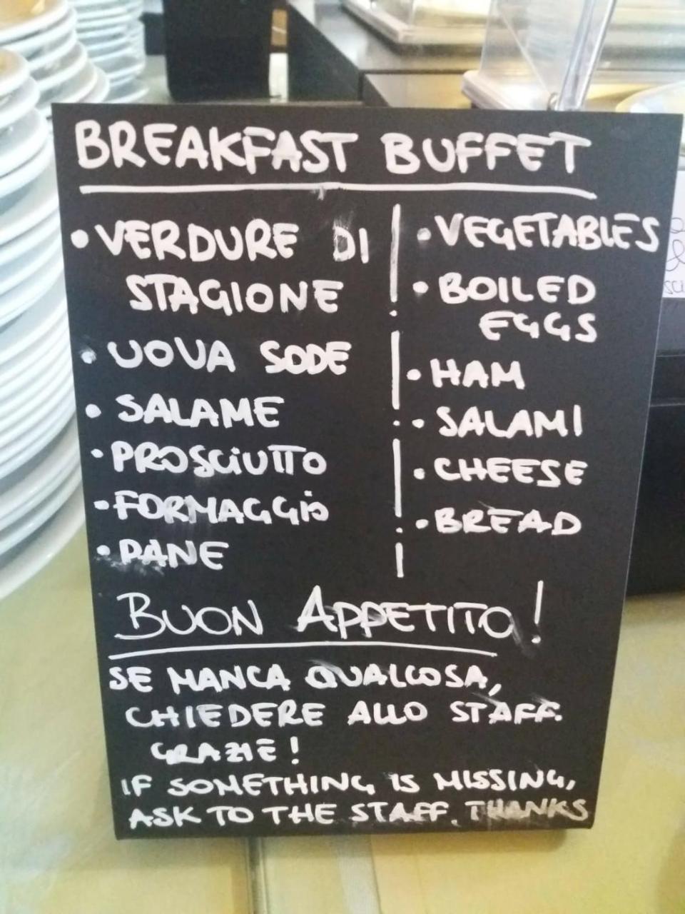 Columbus Urban Resort Firenze Kültér fotó Menu in Italian